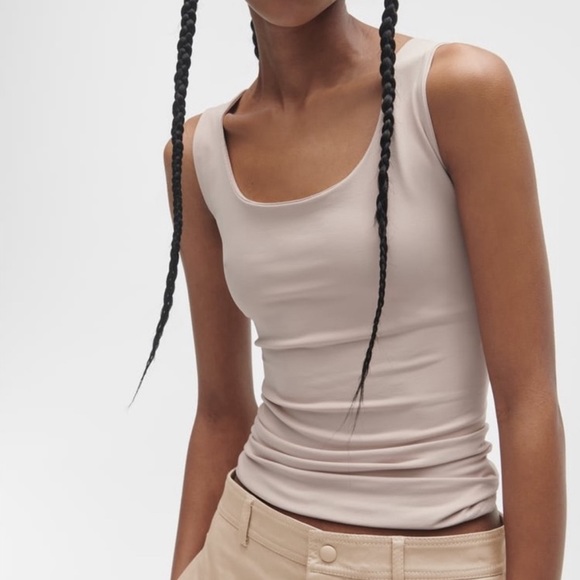 Zara Wide Strap Stretch Tank Top - Picture 2 of 5